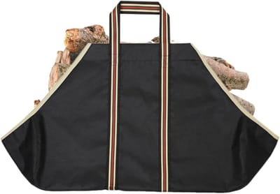 Brandhoutdrager - Hout tas - Haardhout Opslag - Waterdicht PVC Materiaal - 72 x 45 cm - Zwart