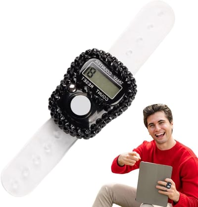 Digitale Vingerteller - Teller Vinger - Sport Activiteiten - Zachte Siliconen Band - 14 x 4 x 4 cm - Zwart