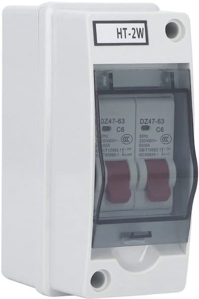 Dailygoody - Residual current circuit breaker - 6 Amps - Flame retardant en impactbestendig - Voor buitengebruik - Betrouwbare werking - Veiligheid vo...