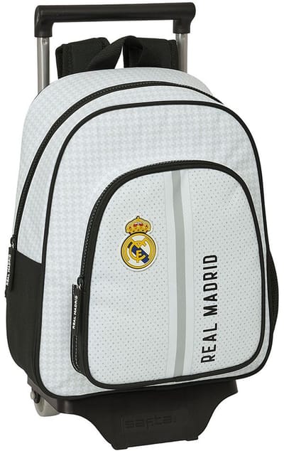 Safta Real Madrid First Kit 24/25 Rugzak Met Wielen Grijs,Wit Kinderen