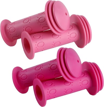 Kinder Fiets Handvatten - Scooter Handvatten - Veilig Fietsen - Ergonomisch Ontwerp - 4 Stuks - Rood en Roze