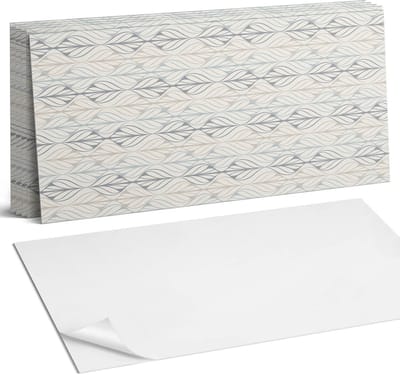 Coloray Plaktegels - Diamantbladpatroon Wandtegel Zelfklevend - 60 cm x 30 cm - Beige Plaktegels - 6 stuks - Rechthoek PVC Tegels - Plaktegels Keuken - Zelfklevende Vloertegels Badkamer - Vinyl Tegels Zelfklevend - Zelfklevende Wandtegels