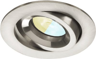 Inbouwspot Mika met Philips HUE White Ambiance - spot - Nikkel / mat - rond - Voor binnen / woonkamer / keuken / slaapkamer - IP20 - GU10 - Buitendiameter: 81MM - boorgat: 70-75MM - min. Inbouwdiepte: 70MM