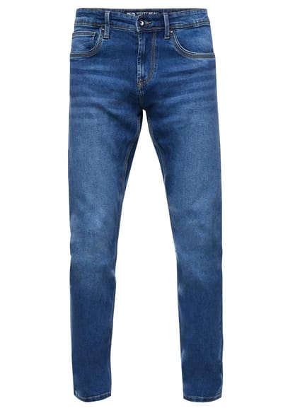 Koningsblauwe gebruikte jeansbroek "MELVIN" Slim Fit katoen-stretch