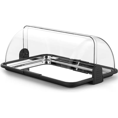 HENDI Roltop display – Koelen en verwarmen – 465x315x195 mm – Transparant – Vaatwasmachinebestendig