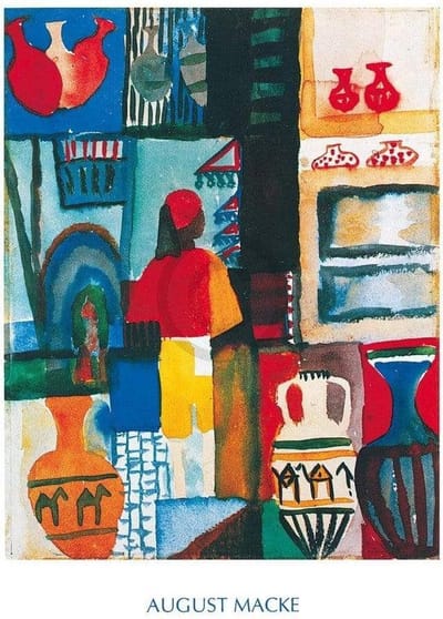 Kunstdruk August Macke - Merchant with Jugs 60x80cm