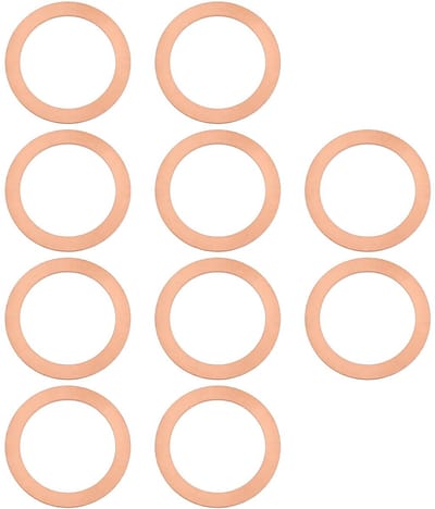 Dailygoods- Afdichtring 10 Stuks - Dichtingsring - Afdichtingskit - Afdichtingsring - Waterdicht - Koper 32x22x1mm - Dichting