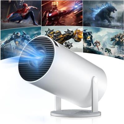 Quvo® Draagbare beamer - Beamer - Projector - Mini Beamer - Wit - 10cm x 10cm x 16cm