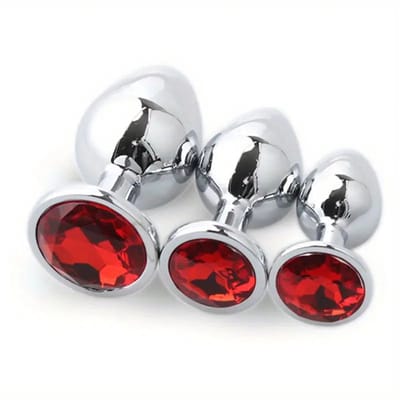 Livano Buttplug Set - Sex Toys voor Koppels - Mannen - Vrouwen - Anaal - 3 Stuks - Rood