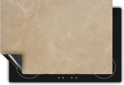 Chefcare Inductie Beschermer Beige Marmer Stenen - 60x50 cm - Afdekplaat Inductie - Kookplaat Beschermer - Inductie Mat