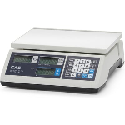 Balance calculatrice commerciale avec homologation jusqu'à 15 kg 290x209 mm