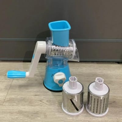 Multifunctionele Roller Groentesnijder Handkruk Thuiskeuken Versnipperaar Aardappelrasp blue