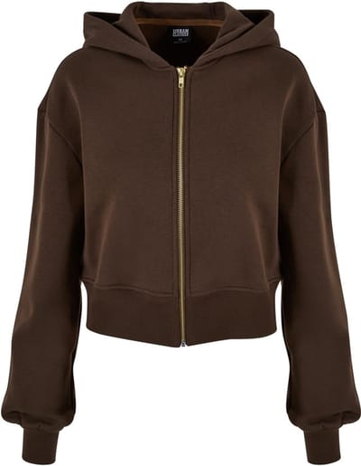 Urban Classics - Short Oversized Jacket Vest met capuchon - XXL - Bruin