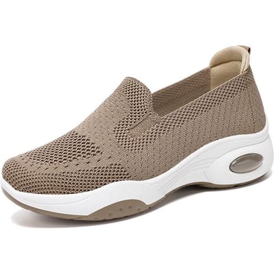 Damesschoenen Lente Nieuwe Schoenen Casual Dames Ademende Schoenen Wandelen Sporten Middelbare Leeftijd en Oudere Moederschoenen 41 gray