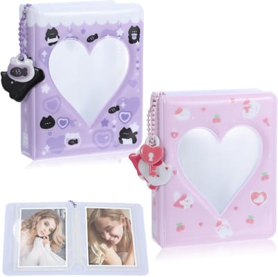 Dailygoods- Fotokaarten Map 2 Stuks - 36 Vakken - Mini Fotoalbum - PVC - Hanger - Decoraties