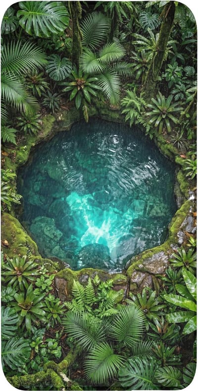 WC mat 60x120 cm - Antislip - Natuur - Jungle - Water - Groen - Toiletmat - Vloermat - Douchemat - Toilet tapijt - Toiletmatten