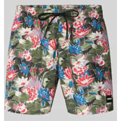 regular fit zwembroek met all-over motief model 'PIRANHA'