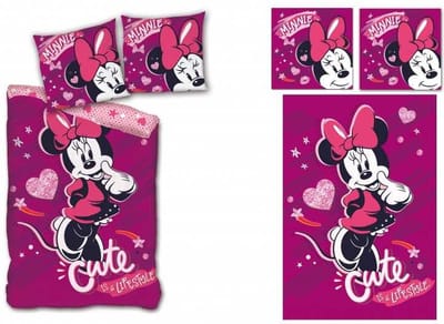 Disney Minnie Mouse dekbedovertrek - eenpersoons - Cute is a Lifestyle 140 x 200 cm - Roze