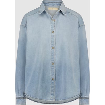 Circle of Trust Nounou Denim Blouse Superior Blue Size: XS | Button-Down Shirts Outlet | Dames | Blauw