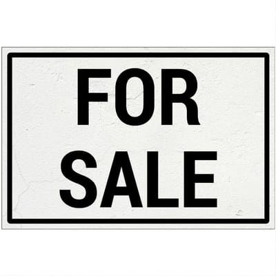 For sale bord | Forex Re materiaal | 18 x 12 cm