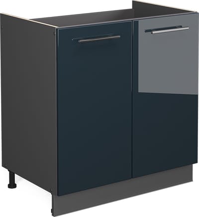Vicco Fame-Line Wastafelkast – 80 cm zonder werkblad Donkerblauw hoogglans