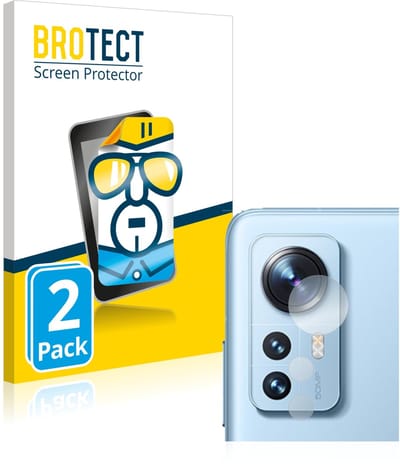 BROTECT - Screenprotector voor Xiaomi 12 (ALLEEN Camera Lens) - Folie Beschermfolie transparant 2 Stuks