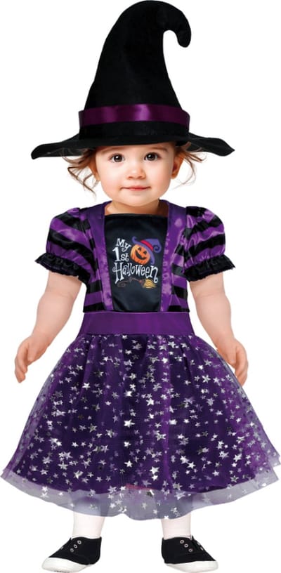 Fiestas Guirca - Baby jurk my 1st witch - 12-18 maanden - Carnavalskleding - Carnaval - carnavalskleding 2027 - Carnaval kostuum