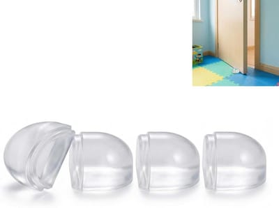 Zelfklevende Deurstoppers - Vloer Stopper - Bescherming Deuren - Zonder Boren - 4 Stuks - Transparant