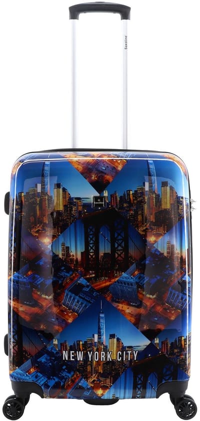 Saxoline Harde Koffer / Trolley / Reiskoffer - 64 cm (Medium) - New York City Print - Bedrukt / Medium