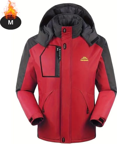 Livano Skipak - SkiBroek - Skijas - Ski Suit - Wintersport - Heren - Winter - Warm Fleece - Rood - Maat M