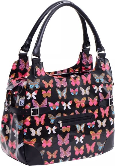 Willex Shopper - Enkele Fietstas - 13 liter - Black Butterfly