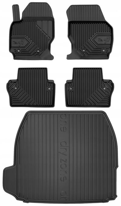 FROGUM Line 77 Volvo S80 II – Automatten & kofferbakmat – Perfecte pasvorm – Hoog beschermrand – Geurloos TPE