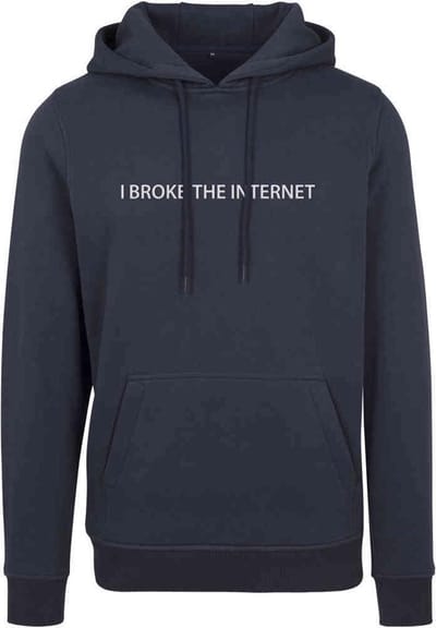 Mister Tee - I broke Hoodie/trui - S - Blauw