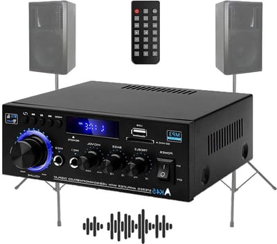 ApexArte® Versterker Audio - Auto Versterker voor Speakers - Zwart