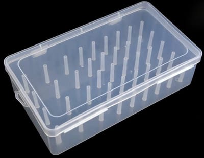 Naaigarenbox Transparant – Garen Opbergdoos 42 Spoelen – Naaigaren Organizer – Spoelenhouder – Stapelbaar & Afsluitbaar