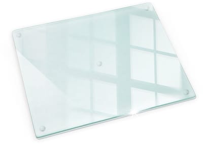 Tulup Glazen Snijplank - 52 x 40 cm - Anti-Slip Snijplanken - Rechthoekig Keukengerei - Transparant Anti-Slip Snijplanken - Snijplank Glas