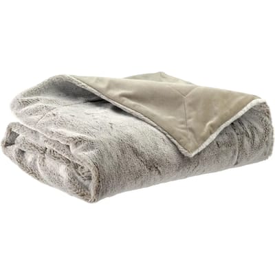 Plaid Vivaraise Kinta - Fleece deken natuurlijk 100% polyester, 130 x 160 cm