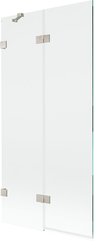 Mexen Lunar douchewand 2-delig links 90 x 150 , transparant, geborsteld nikkel - 897-090-100-97-00-L