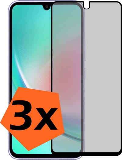 Screenprotector - 3 Stuks - Geschikt voor Samsung Galaxy A34 - Privacy Filter - Gehard Glas - Beschermglas - Tempered Glass - Screen Protector