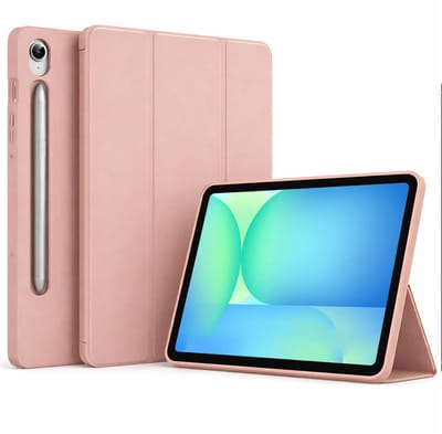 ChiGuard Hoesje geschikt voor Samsung Galaxy Tab S10 FE+ Hoesje – Shock Proof Hoesje – Smart Cover - Rose