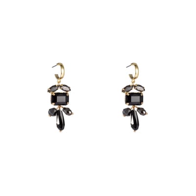 Go Dutch Label Oorknoppen leafy stone Zwart