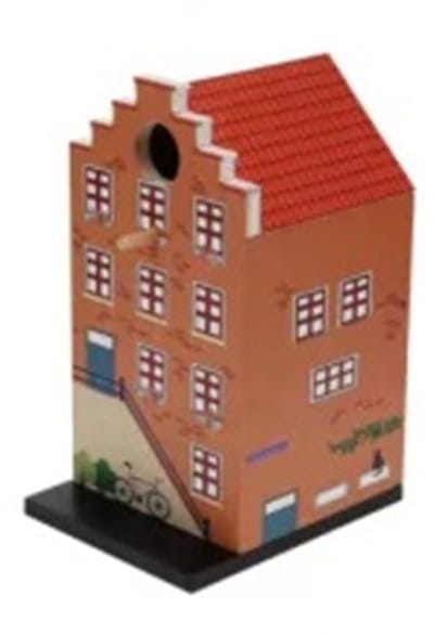 Vogelhuisje-grachtenpandje-hout-rood-Animalking-15cmx12cmx23cm