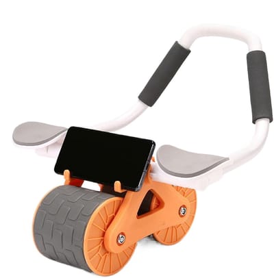 Buikspier Trainer - Core Roller - Thuis Fitness - Dubbel Wiel Ontwerp - 415 cm - Oranje