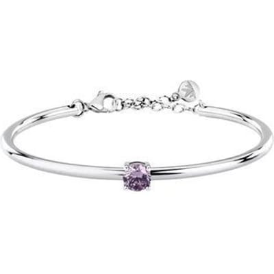 Bracelet Morellato Cerchi Acier Argenté Zircon Violet SAKM95 Pour Femmes white