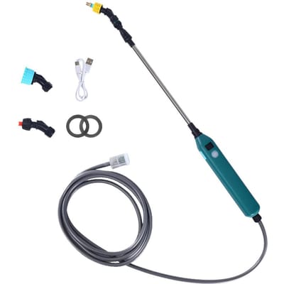 Arroseur de jardinage électrique Dispositif d'arrosage des plantes de jardin Machine à pulvériser les fleurs Tige télescopique 2m hose gray