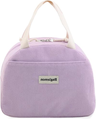 Duurzame Geïsoleerde Lunchtas met Folie Voering, Herbruikbare Koeltas voor Picknick, School en Reizen - Vouwbaar en Compact 6.5L (Paars)
