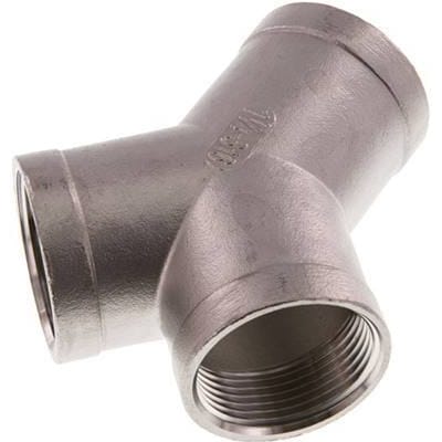 Rp 1 1/4'' RVS Y-stuk 16 Bar - FL3Y-F-SH-114R