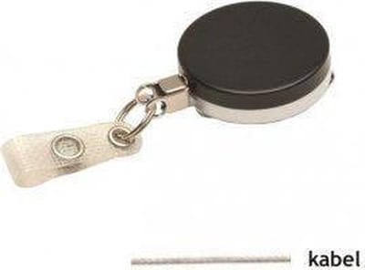Zwarte metalen yoyo met kabel en vinyl strap / Skipashouder type EG43