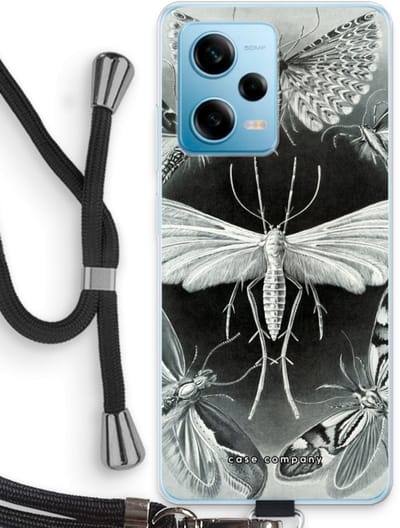 Case Company® - Hoesje met koord geschikt voor Xiaomi Redmi Note 12 Pro 5G hoesje met Koord - Haeckel Tineida - Telefoonhoesje met Zwart Koord - Bescherming aan alle Kanten en Over de Schermrand