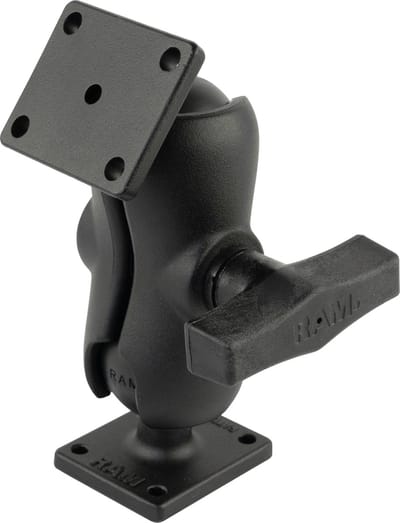 Dubbele kogelbevestiging met rechthoekige AMPS-platen - C-maat Kort RAM-141-BU